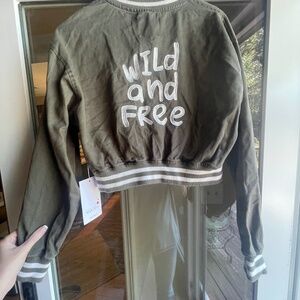 Wild Rose Canvas Bomber Jacket